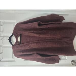 Dreamers Bergundy Knit Cardigan Sweater